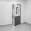 Жесткая маятниковая распашная дверь одностворчатая из сэндвич панелей 260*100